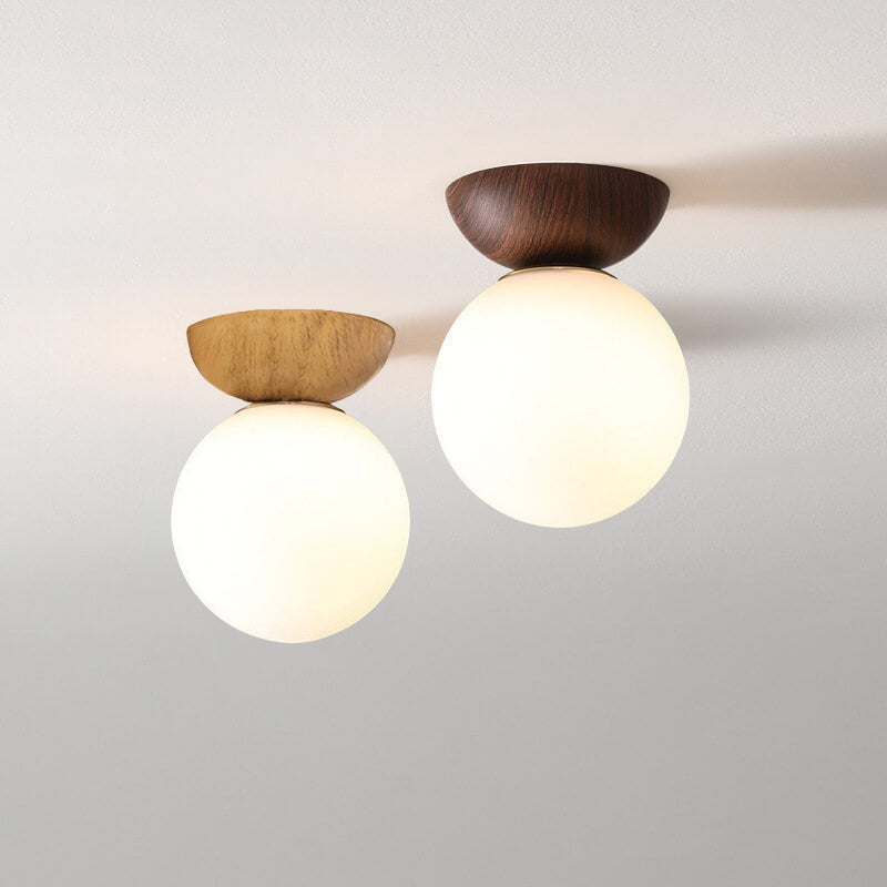 Plafonnier Orbe Nordique Grain de Bois - Accent Métal
