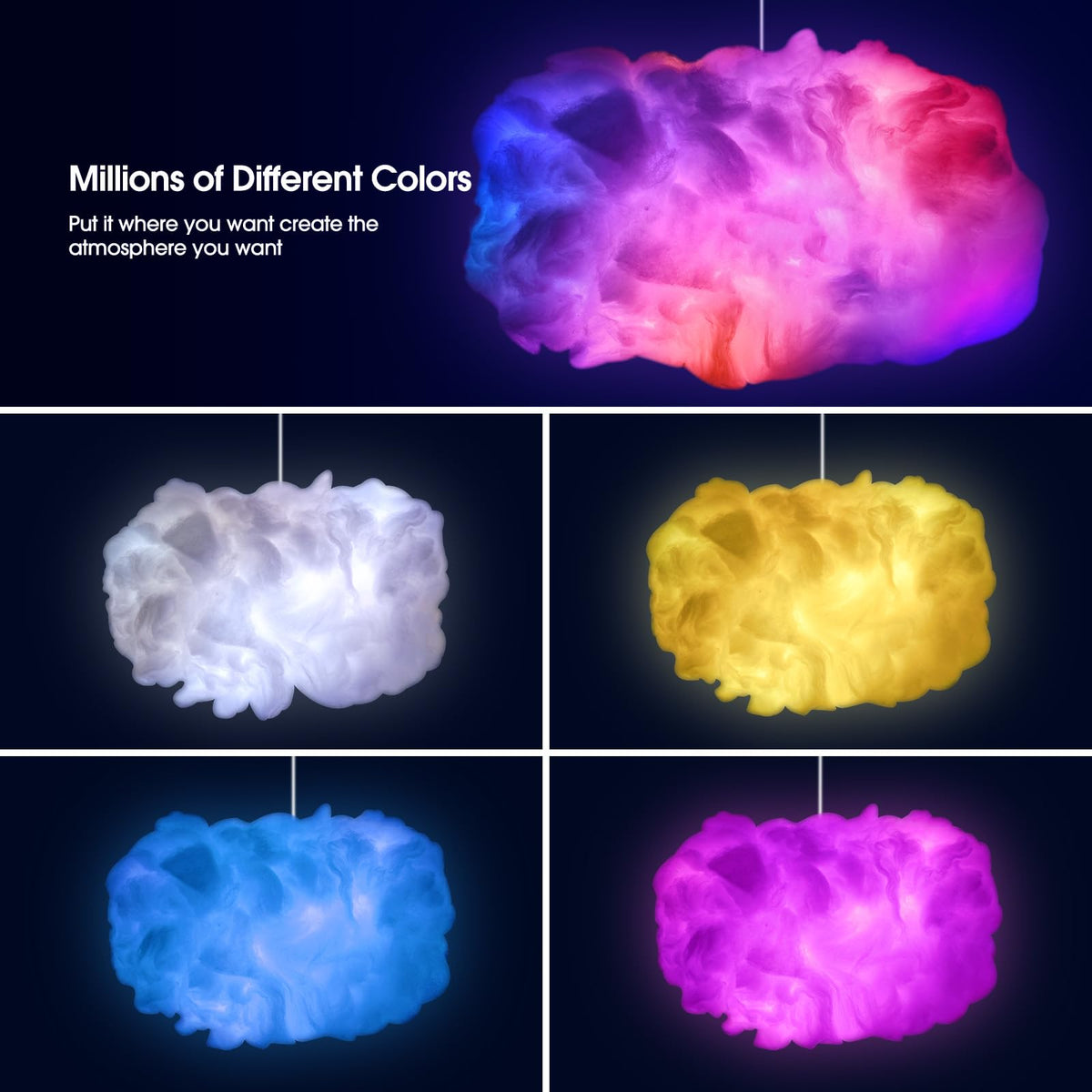 Dream Cloud Light – Lampe LED RGB Synchronisée à la Musique