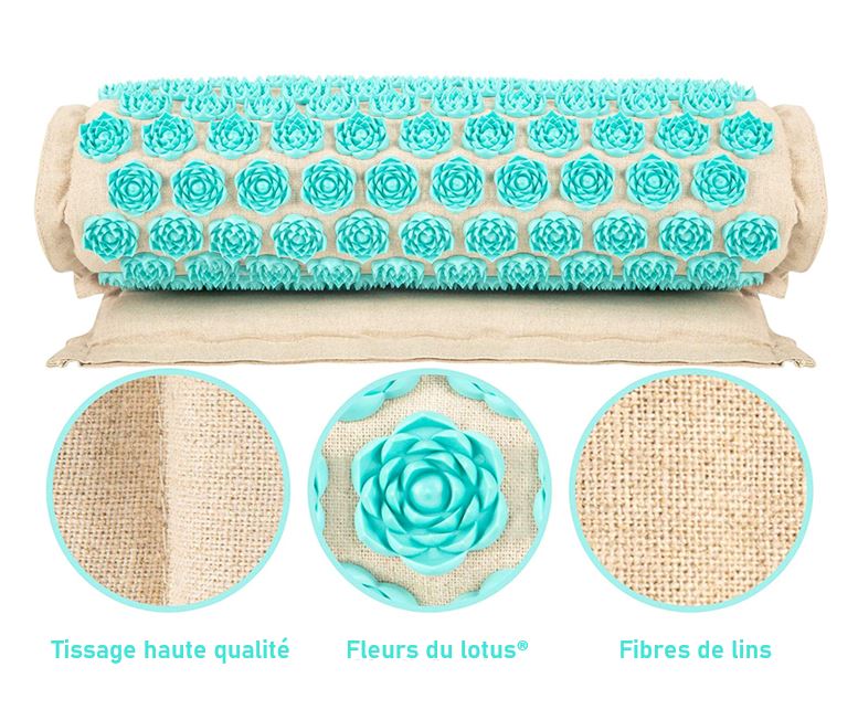 Tapis d'Acupression et Oreiller - 5500 Points de Pression