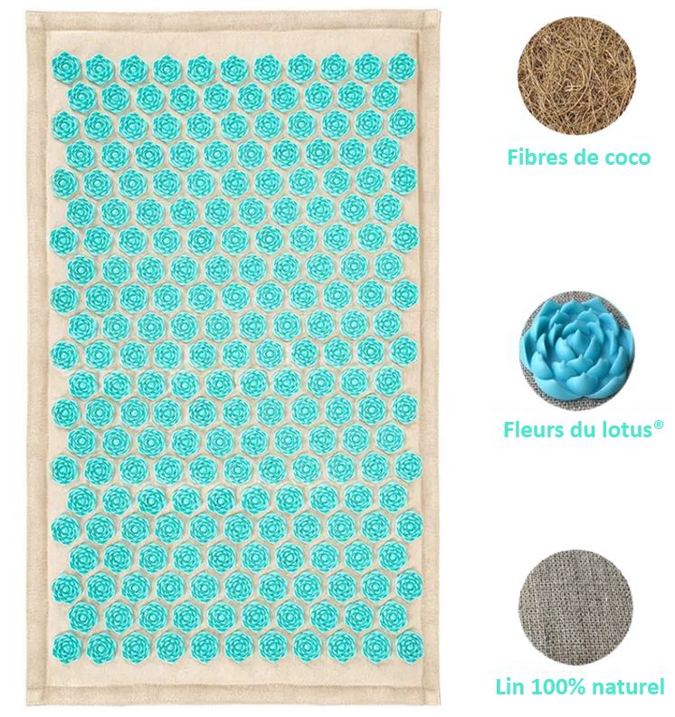 Tapis d'Acupression et Oreiller - 5500 Points de Pression