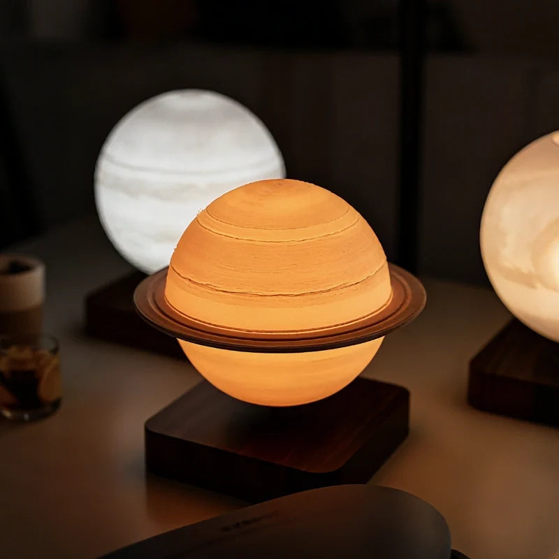 Lampe Lévitante EtherealOrbit – Lumière Flottante Magnétique Lune & Saturne