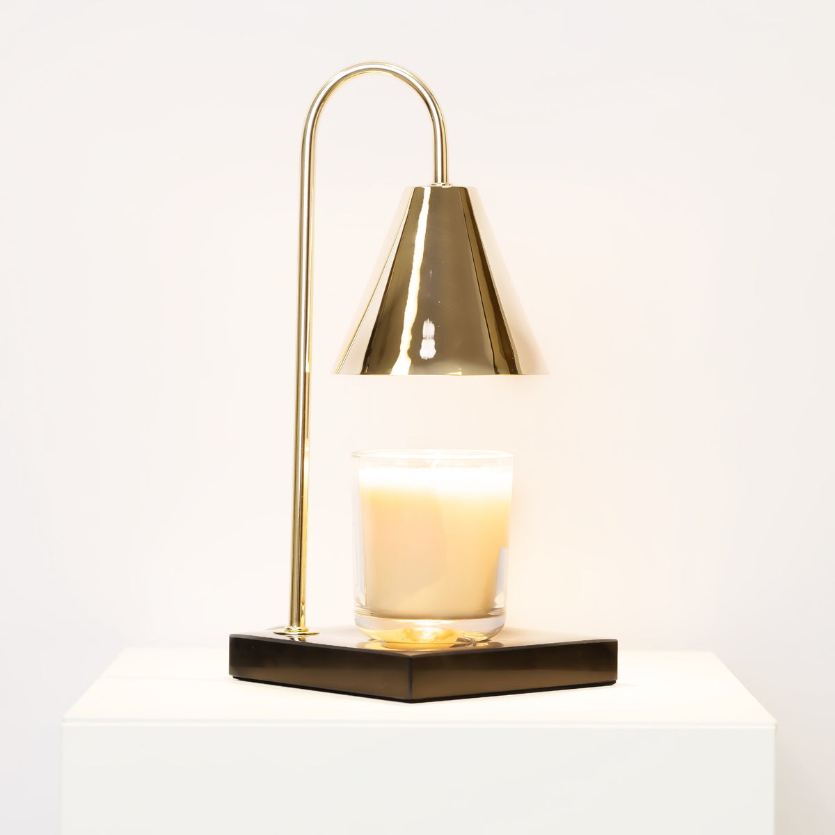 Lampe Chauffe-Bougie en Marbre - Lampe Fondante sans Flamme avec Minuteur