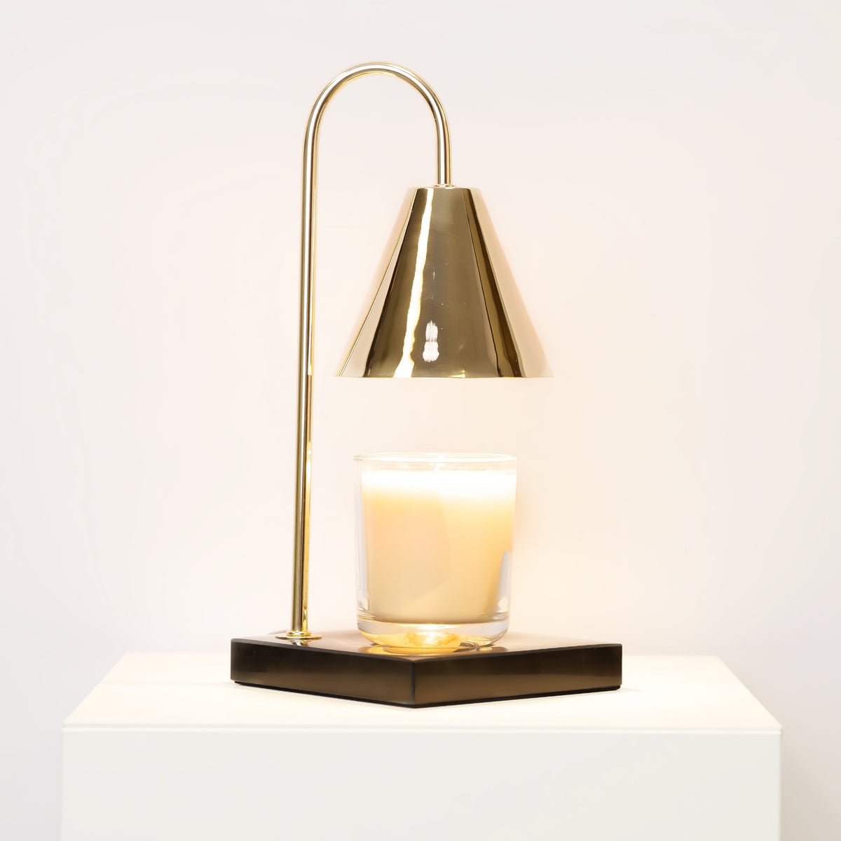 Lampe Chauffe-Bougie en Marbre - Lampe Fondante sans Flamme avec Minuteur