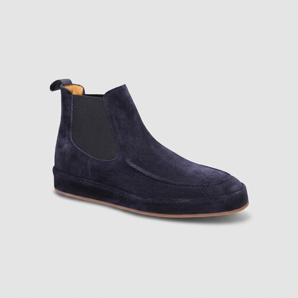 Chelsea Boots en Daim Homme - Semelle Daim avec Cote Elastique