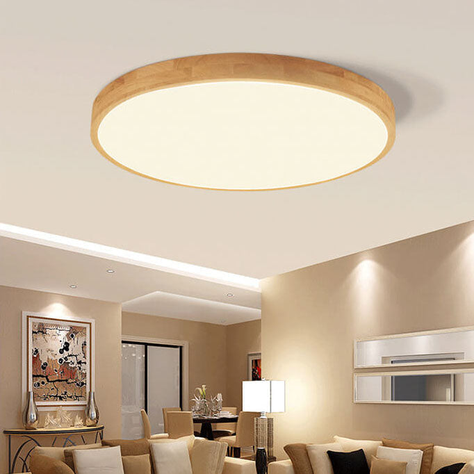 Plafonnier Encastré - Bois Massif Nordique LED