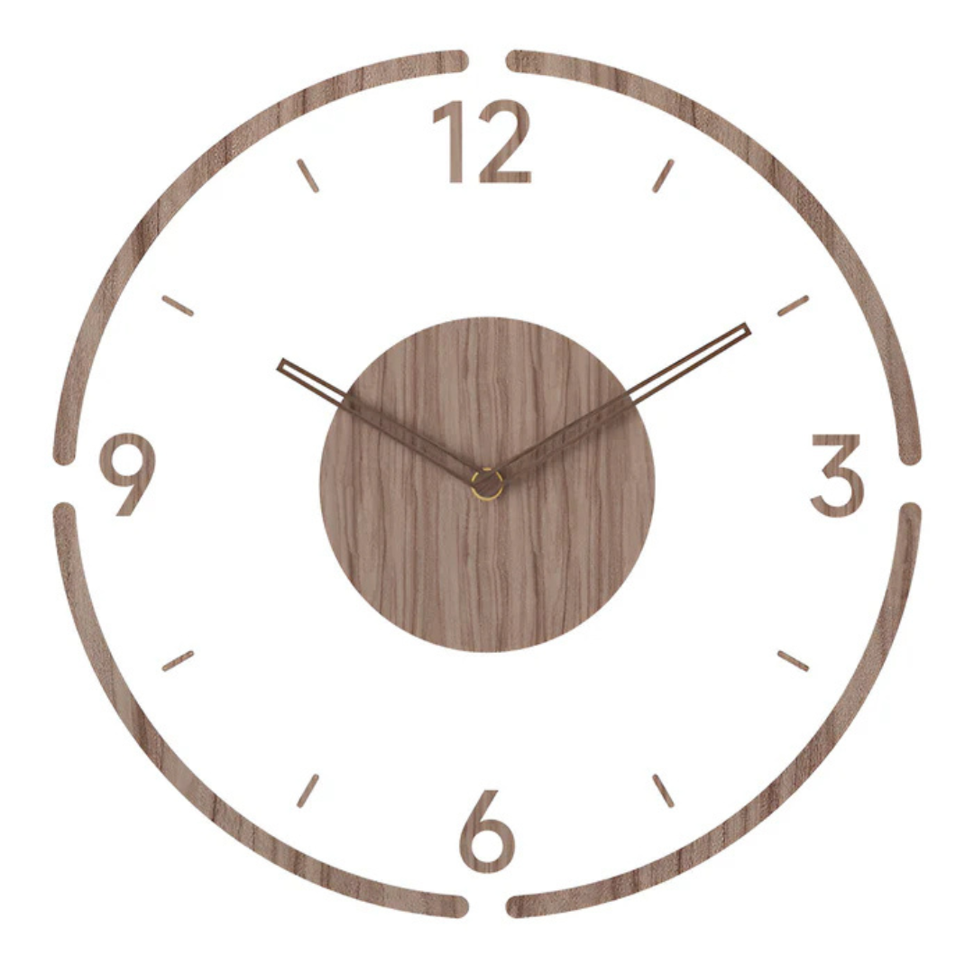 Horloge Murale Moderne 30cm – Acrylique & Bois, Mécanisme Silencieux