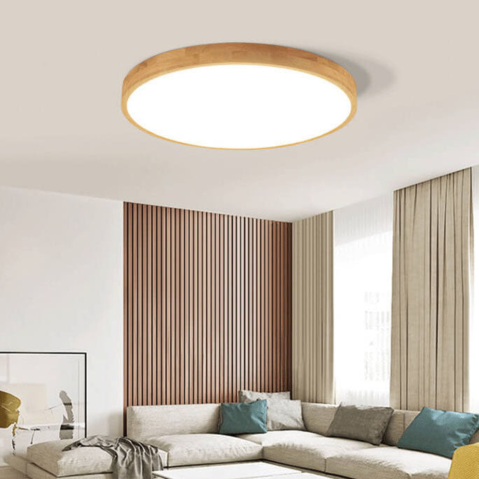 Plafonnier Encastré - Bois Massif Nordique LED