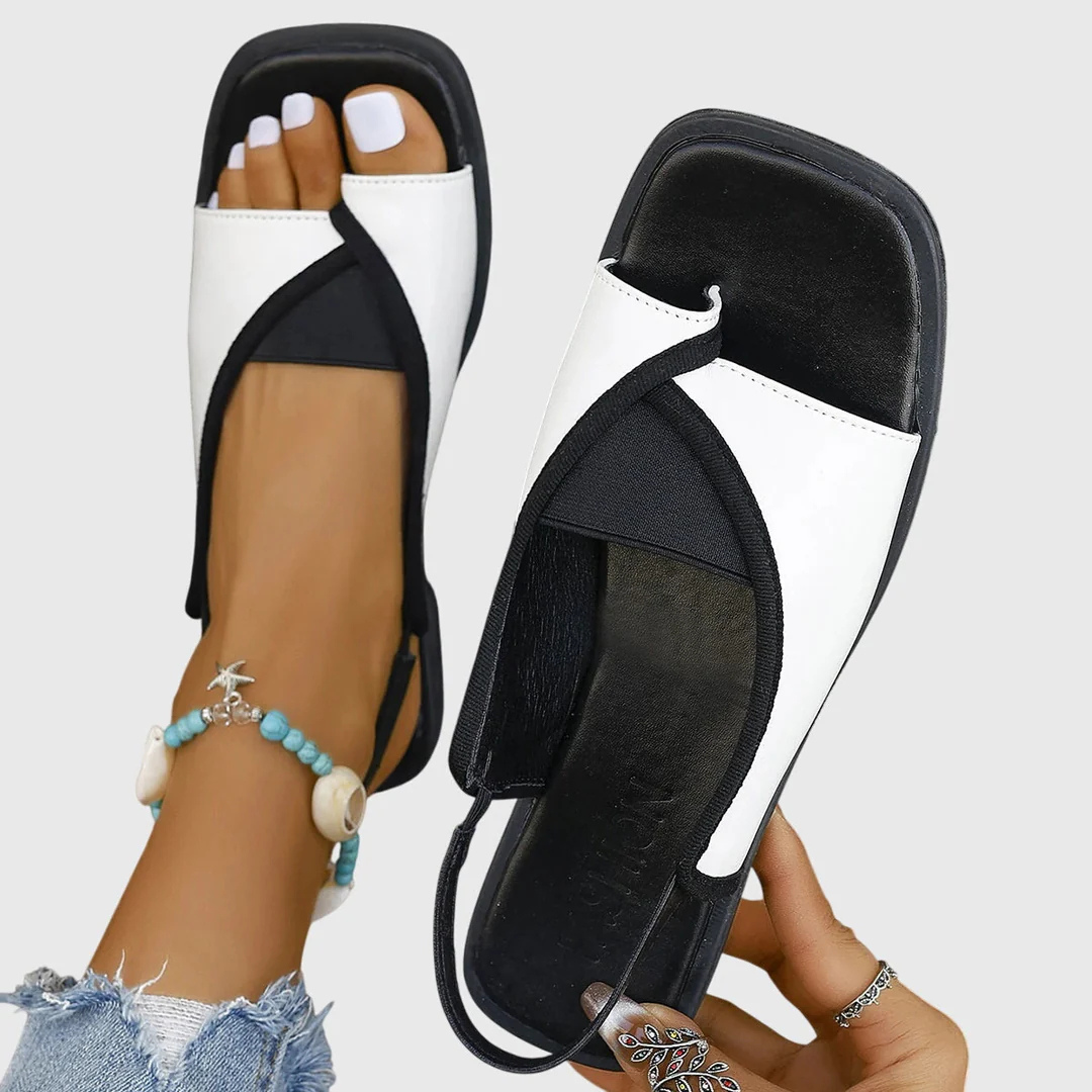 Sandales orthopédiques femme - Bout carré moderne, soutien plat