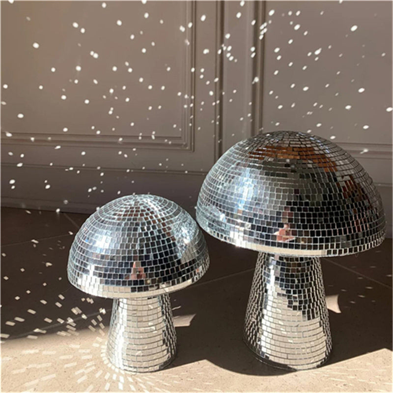 Lampe Champignon Boule Disco – Lumière d'Accent Mosaïque Miroir