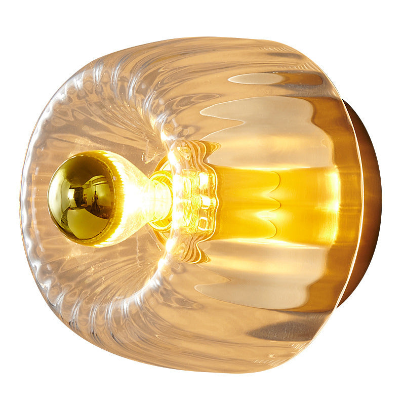 Plafonnier Verre Forme Soleil Double Usage Moderne