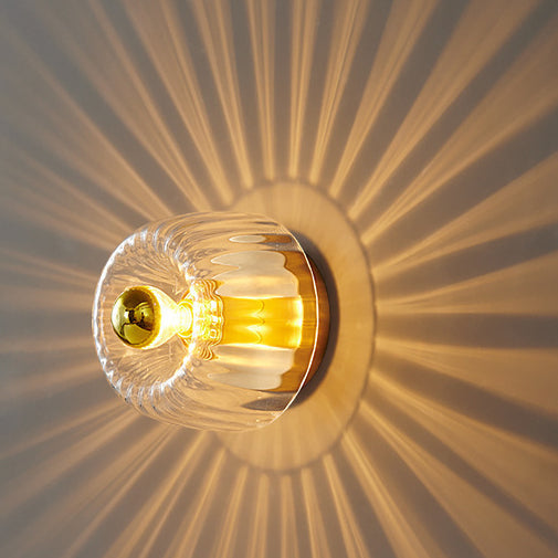 Plafonnier Verre Forme Soleil Double Usage Moderne