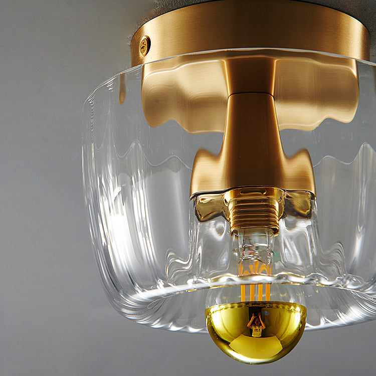 Plafonnier Verre Forme Soleil Double Usage Moderne