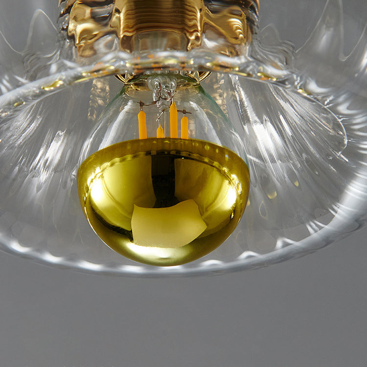 Plafonnier Verre Forme Soleil Double Usage Moderne