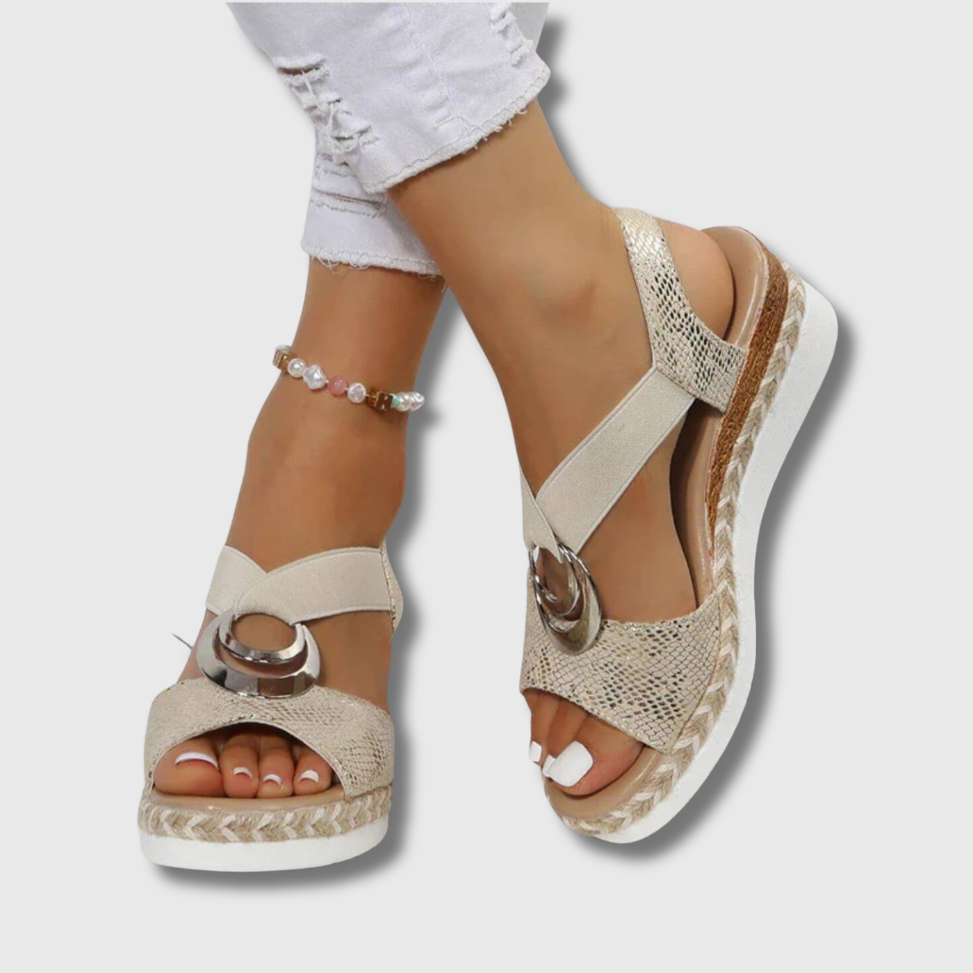 Sandales femme légères, confortables et ajustables pour l'été