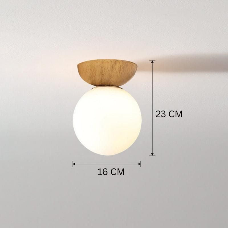 Plafonnier Orbe Nordique Grain de Bois - Accent Métal