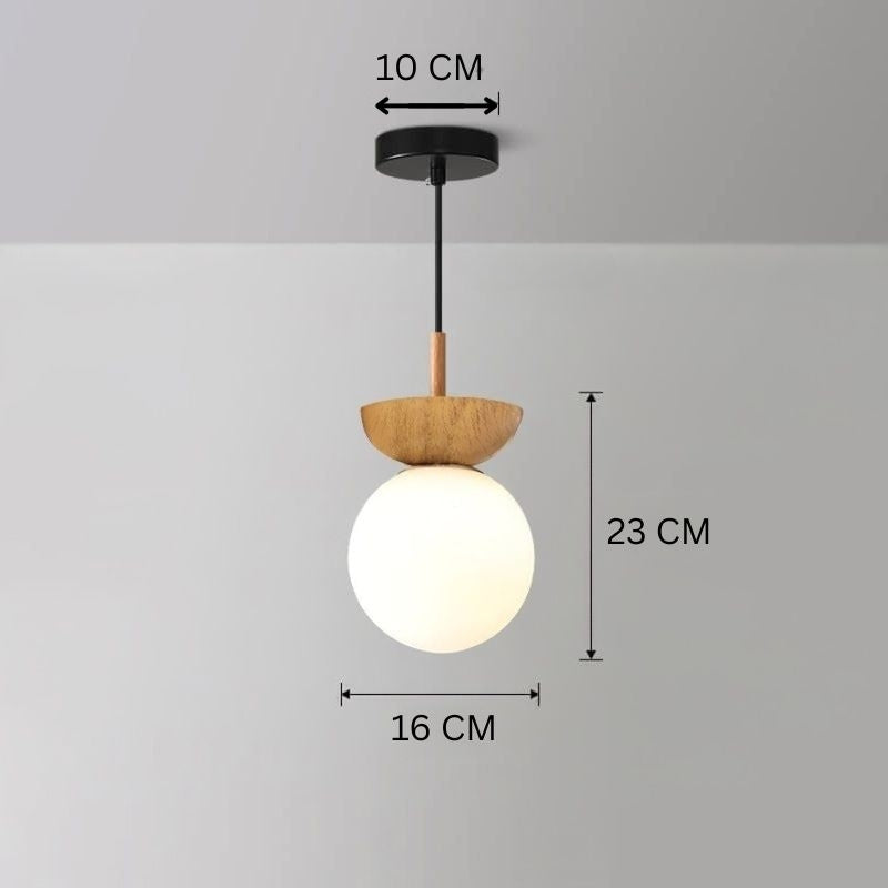 Plafonnier Orbe Nordique Grain de Bois - Accent Métal