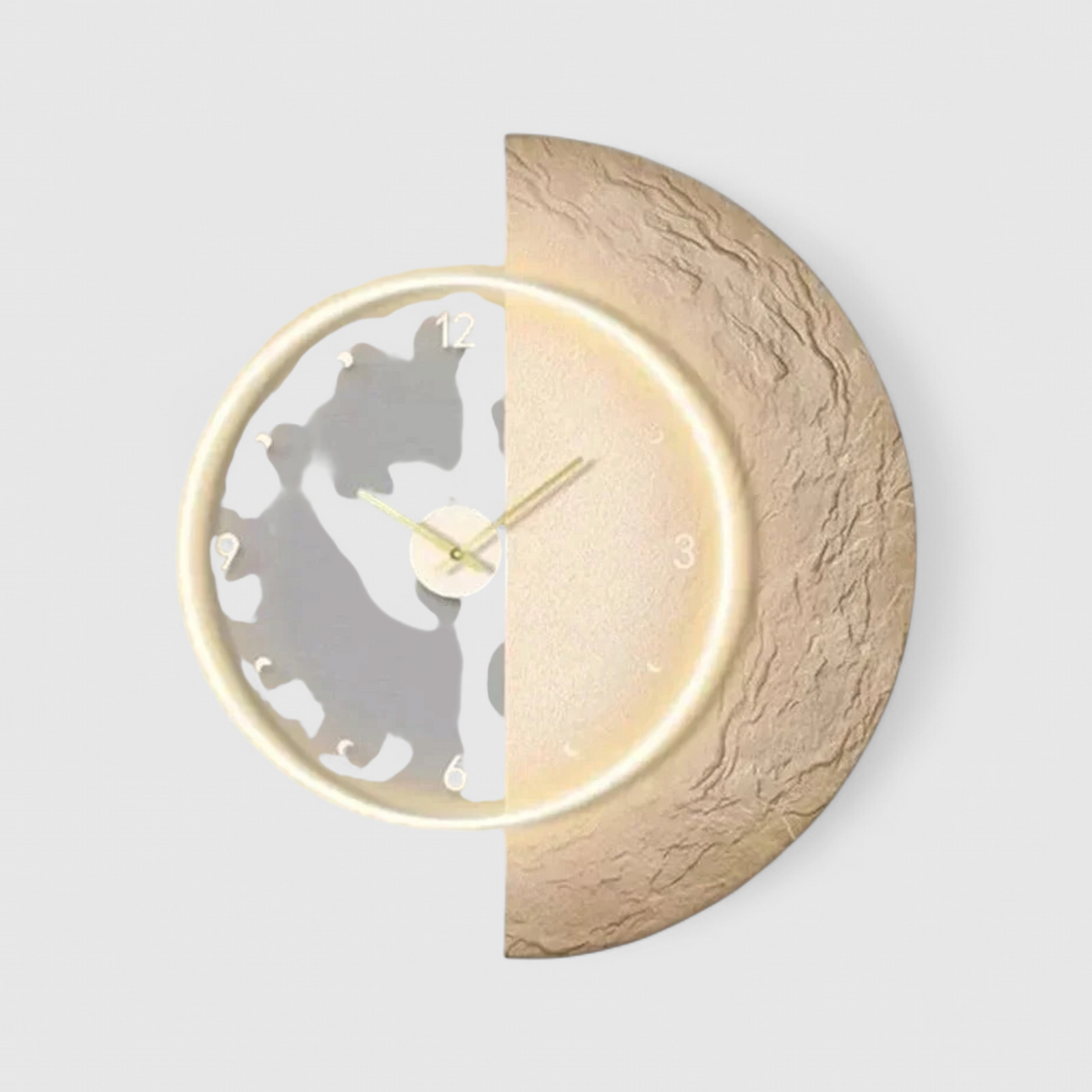Horloge Murale Lune Lumineuse – Éclairage LED Doux et Design Céleste
