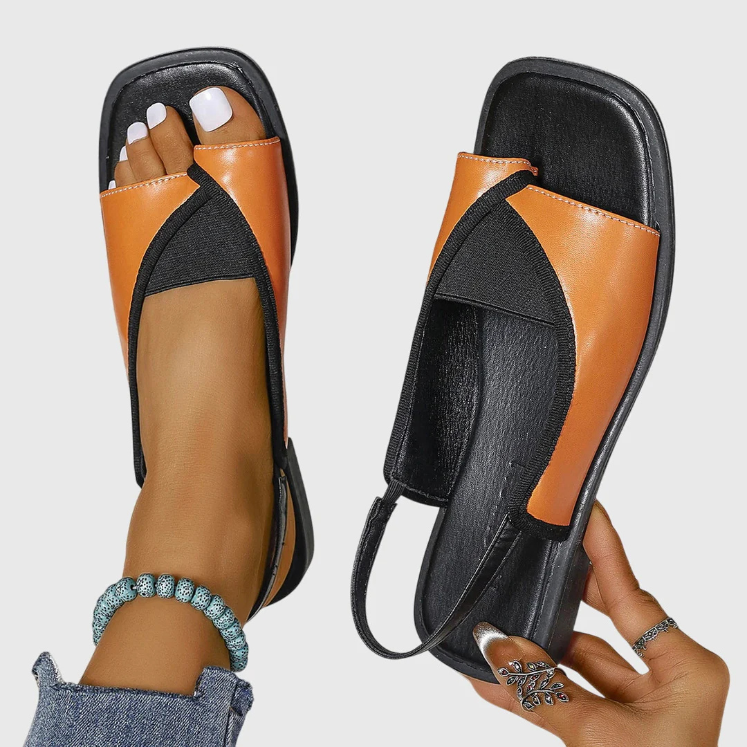 Sandales orthopédiques femme - Bout carré moderne, soutien plat