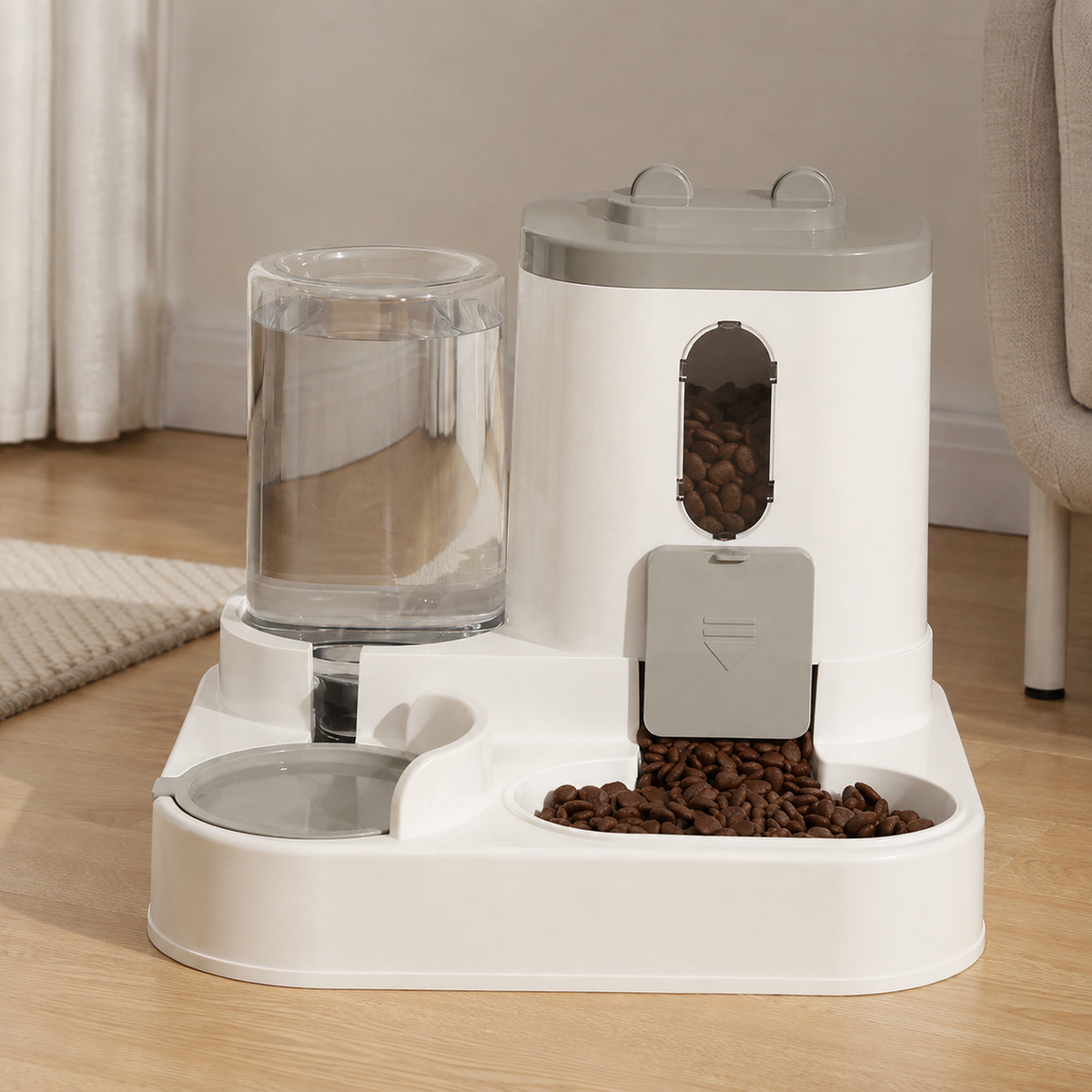 Distributeur automatique 2 en 1 de nourriture et d'eau pour chiens et chats