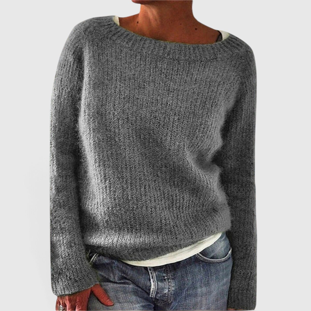 Pull en Maille Femme Coupe Décontractée - Pull Casual