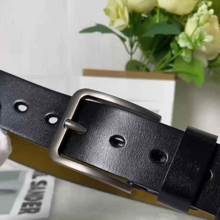 Sangle en Cuir de Bœuf Véritable Marron - Robuste et Durable pour Homme et Femme