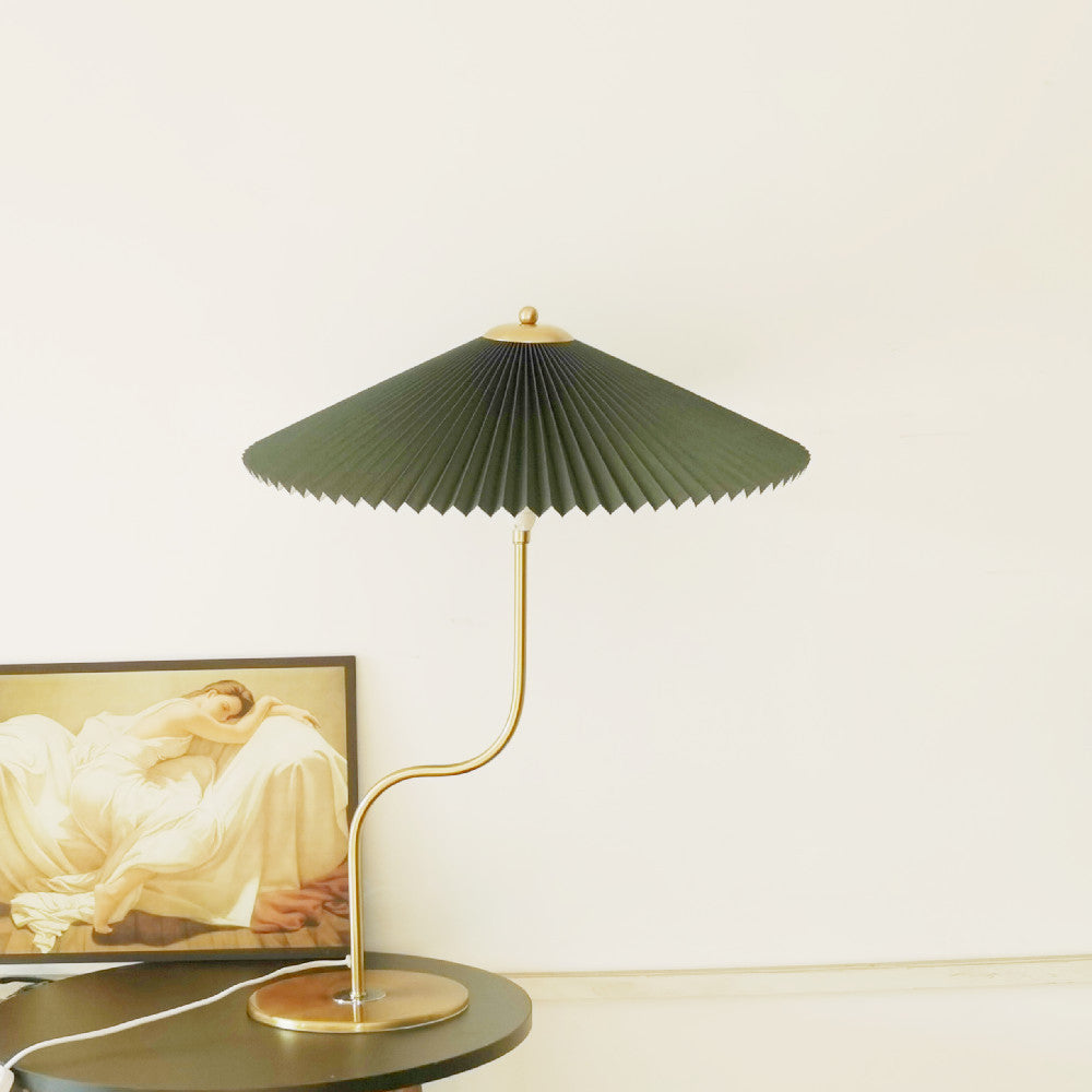 Lampe de Table Rétro à Abat-jour Plissé - Éclairage d'Appoint Décoratif