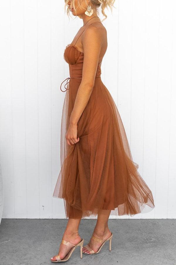 Elegantes langes Damenkleid aus Chiffon - Ideal für Abend, Ball,