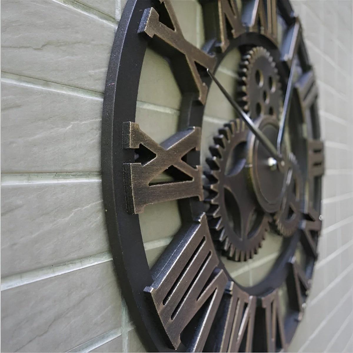Horloge Murale Industrielle Design Engrenage