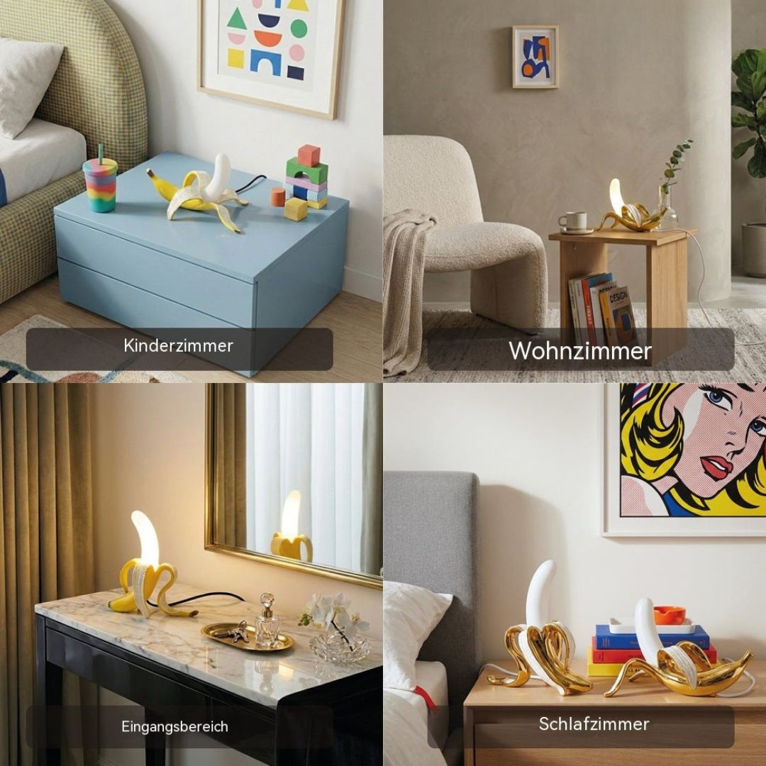 Lampe de Table Art Déco Banane - Éclairage d'Appoint Décoratif