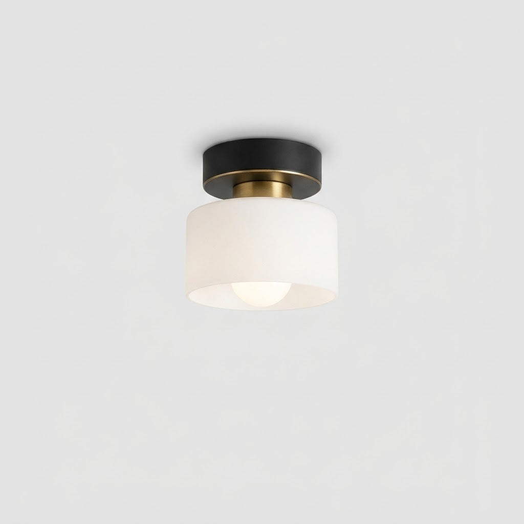 Plafonnier Bauhaus Géométrique Albâtre Tambour
