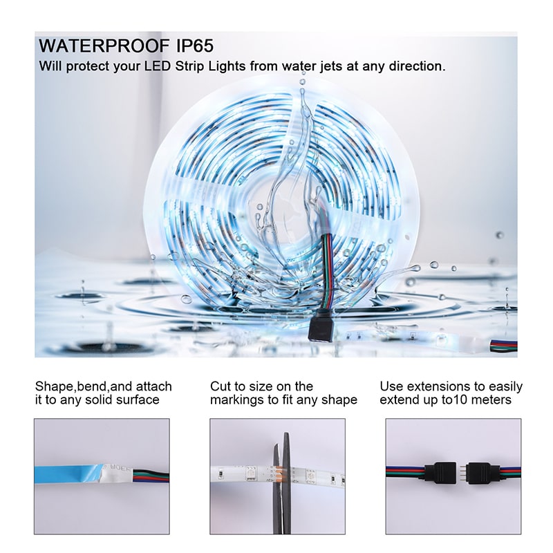 Bandeau LED WiFi Intelligent – 8 Modes avec Synchronisation Musicale