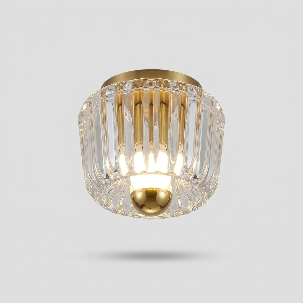 Plafonnier Verre Forme Soleil Double Usage Moderne