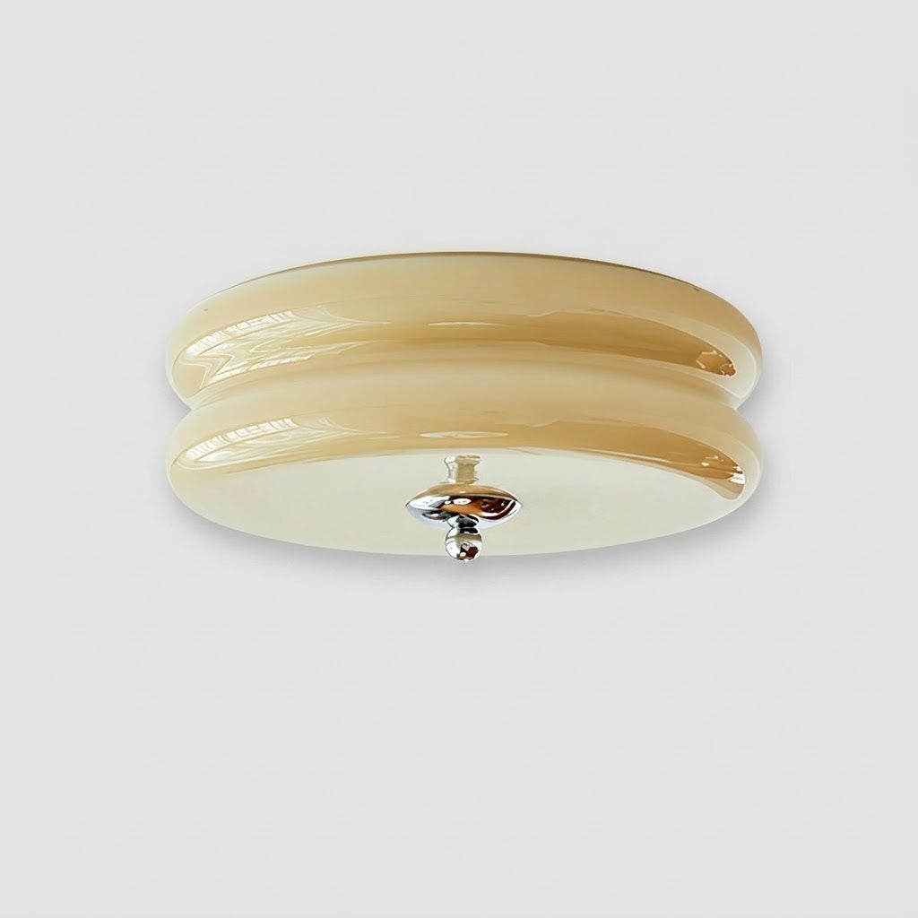 Plafonnier Art Déco Vintage - Design Dôme en Verre