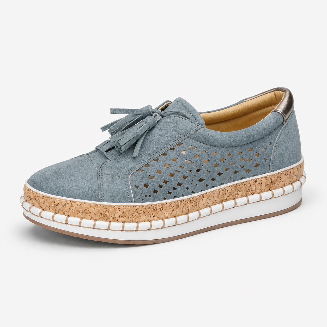 Bequeme und atmungsaktive Damen-Sneaker zum Hineinschlüpfen mit Quasten