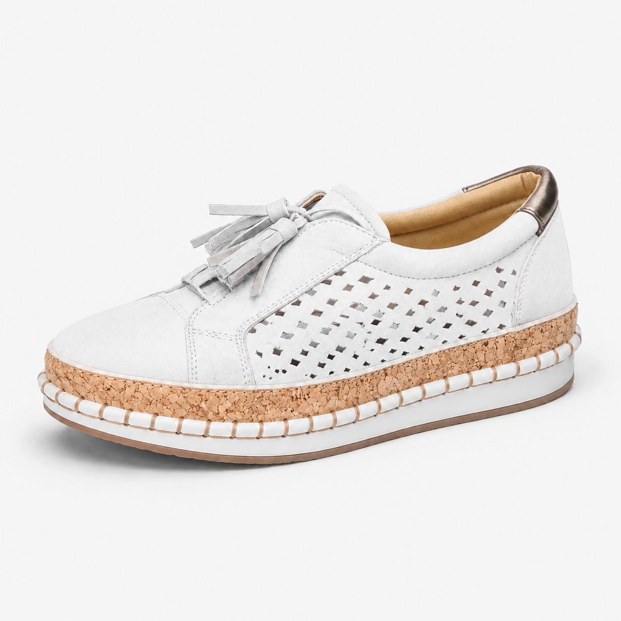 Bequeme und atmungsaktive Damen-Sneaker zum Hineinschlüpfen mit Quasten
