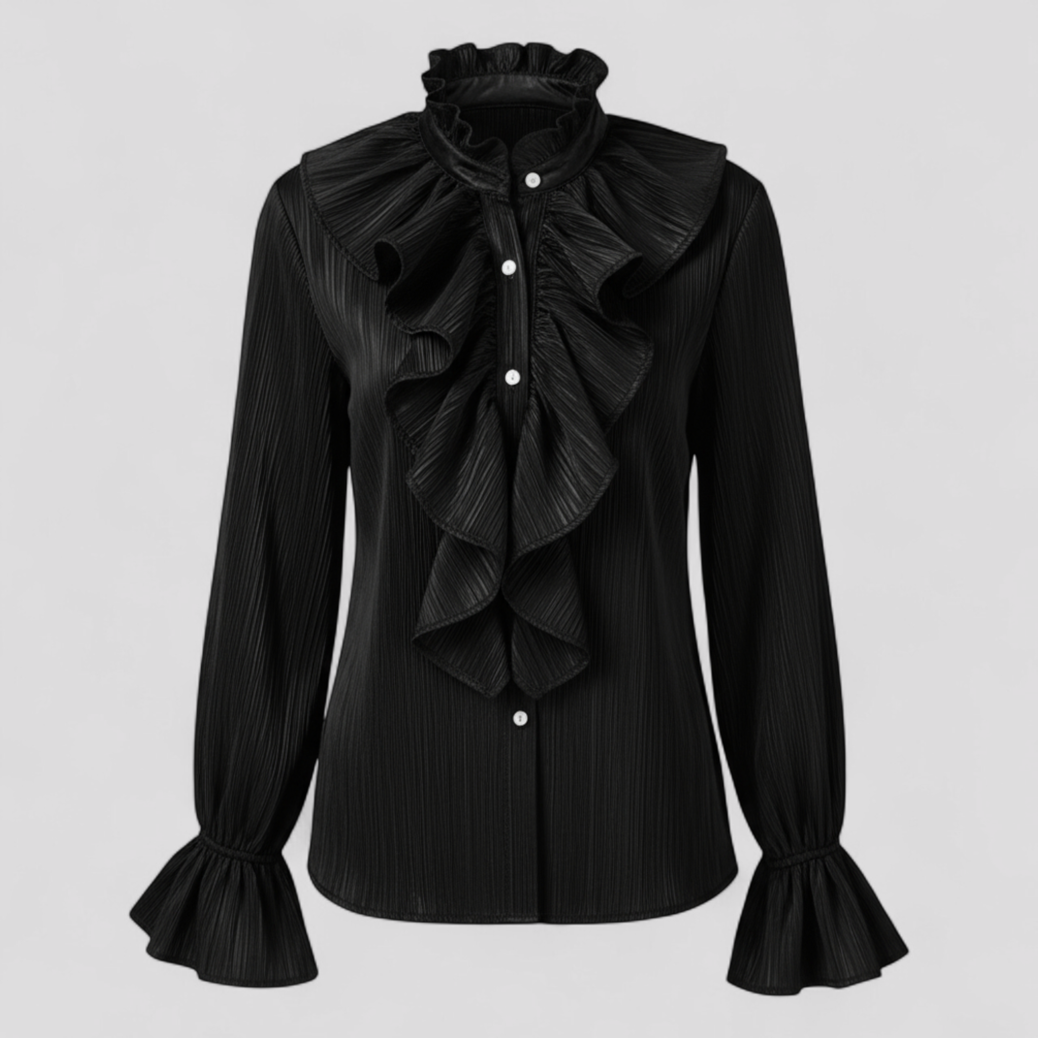 Elegante Bluse mit Volants und auffälligen Ärmeln für Damen