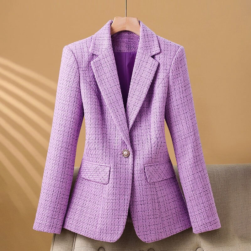 Blazer Chic en Tweed Bouclé Femme 0