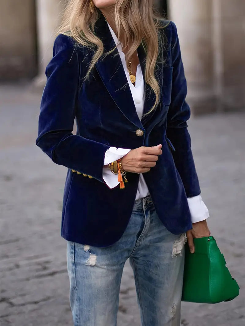 Blazer Élégant en Velours pour Femme 10