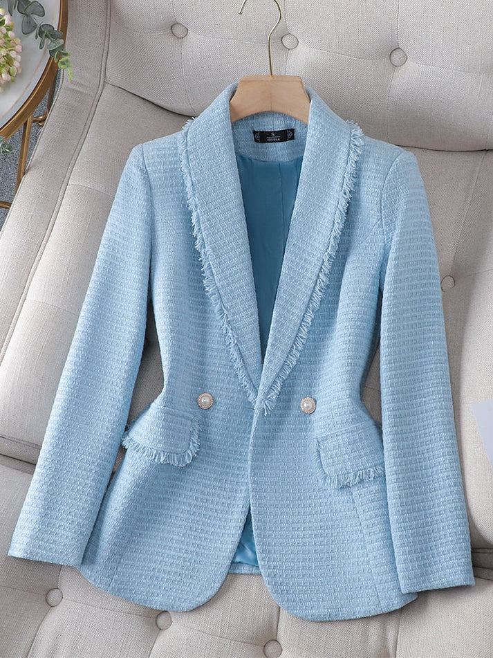 Blazer Femme Élégant avec Franges 2