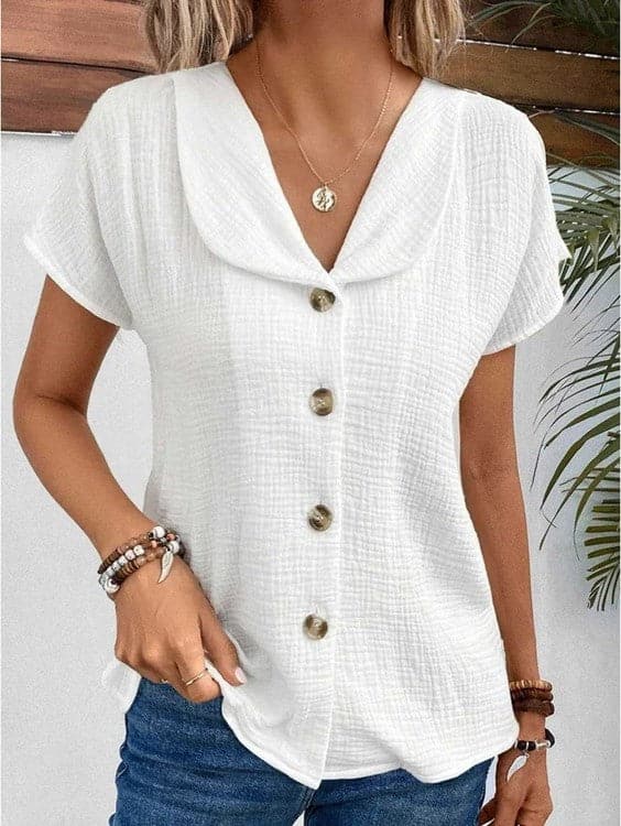 Blouse Femme Ample en Coton Chic 0