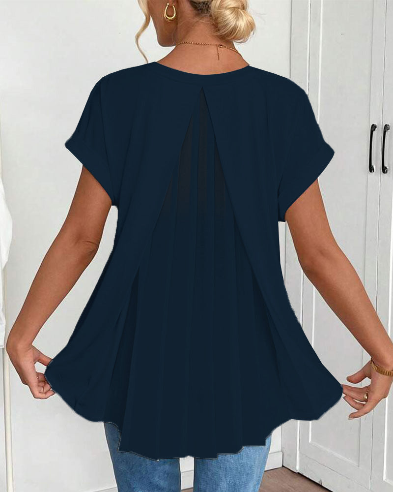 Blouse Femme Élégante Décontractée à Manches Doubles 6