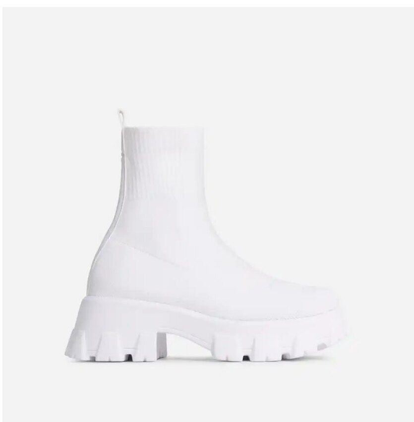 Bottes Chaussettes Élégantes Noires Femme 6