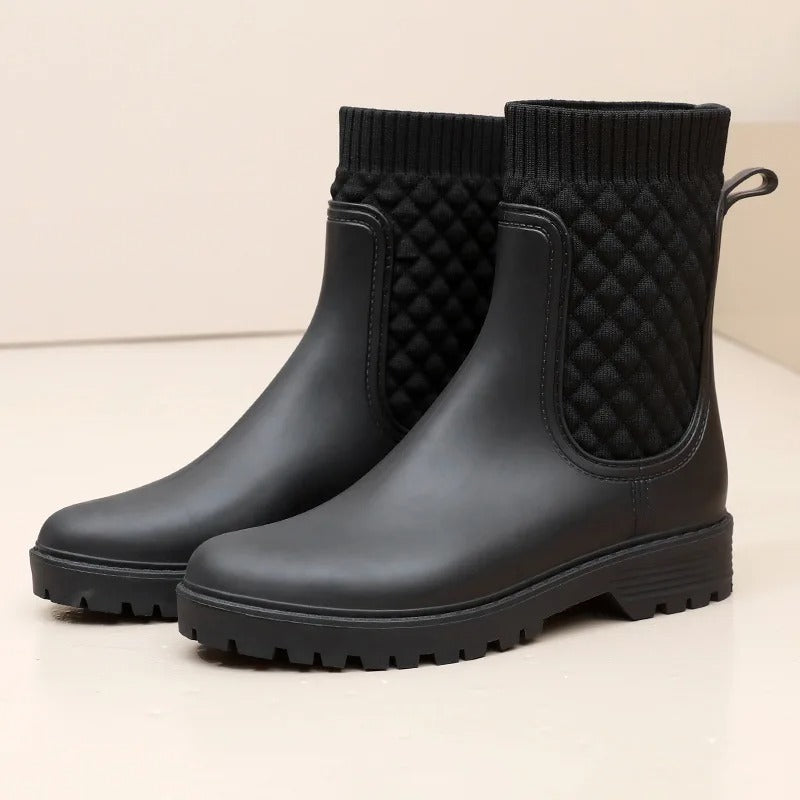 Bottes de Pluie Élégantes Femme en Caoutchouc 0