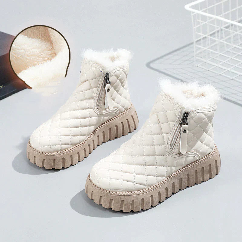 Bottines Femme Élégantes à Carreaux 10