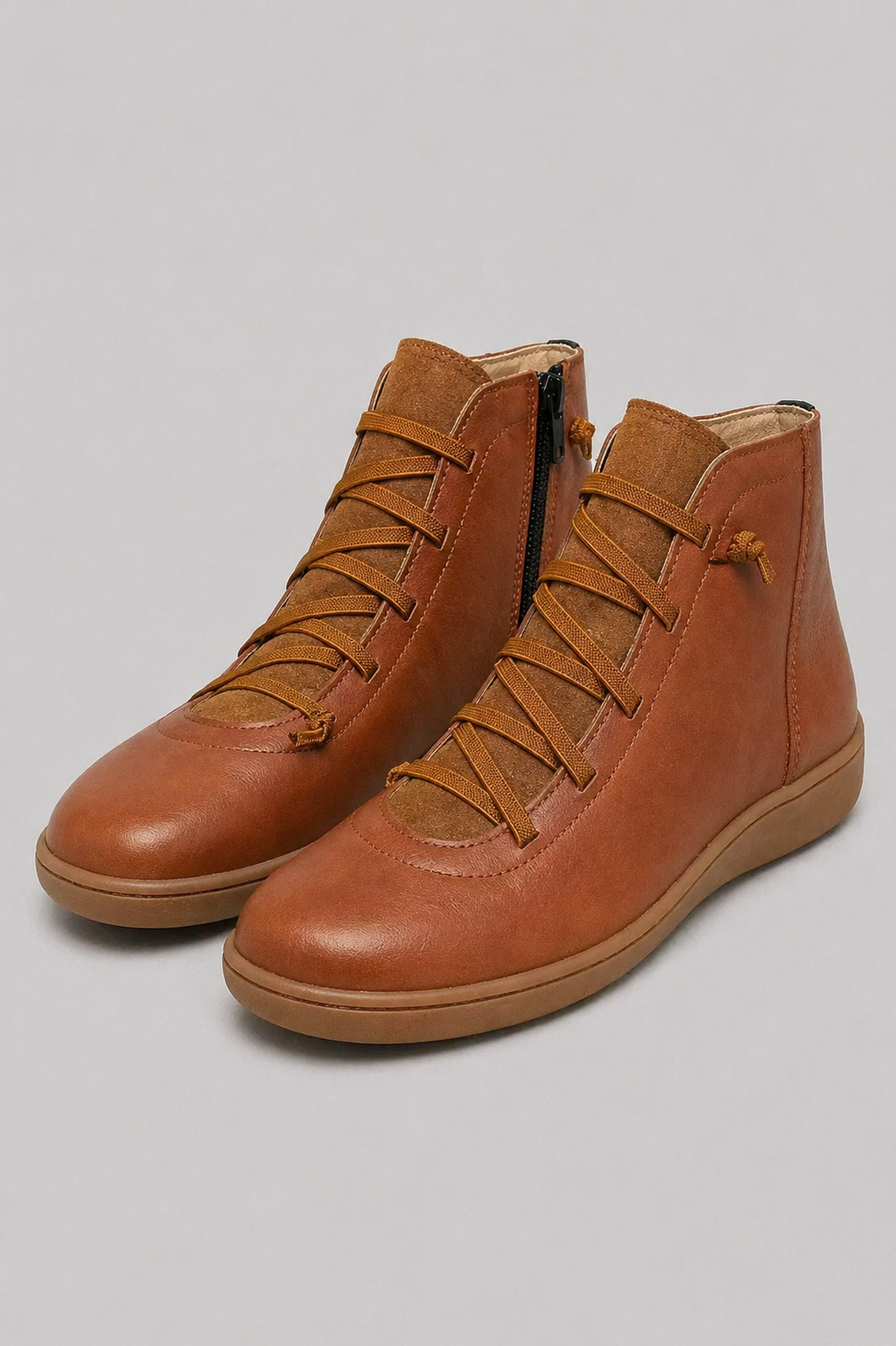Bequeme Damenstiefeletten, elegant aus weichem Leder