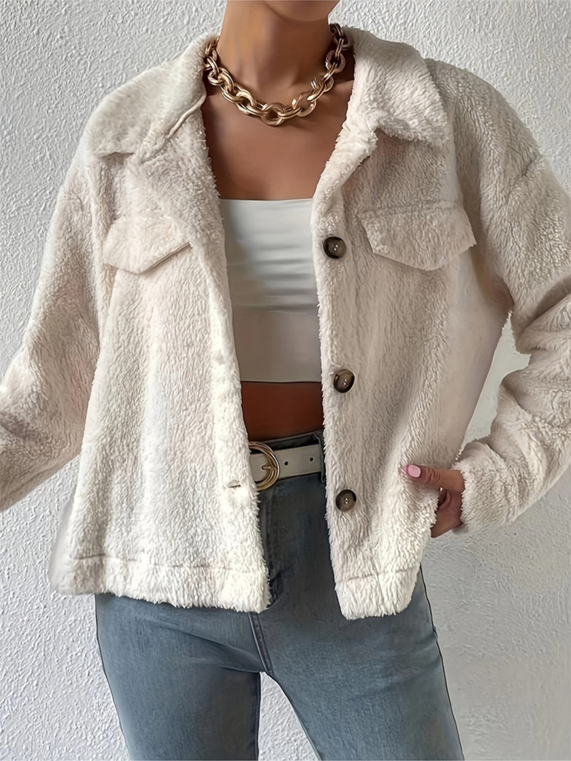 Cardigan Élégant Femme à Col Structuré 2