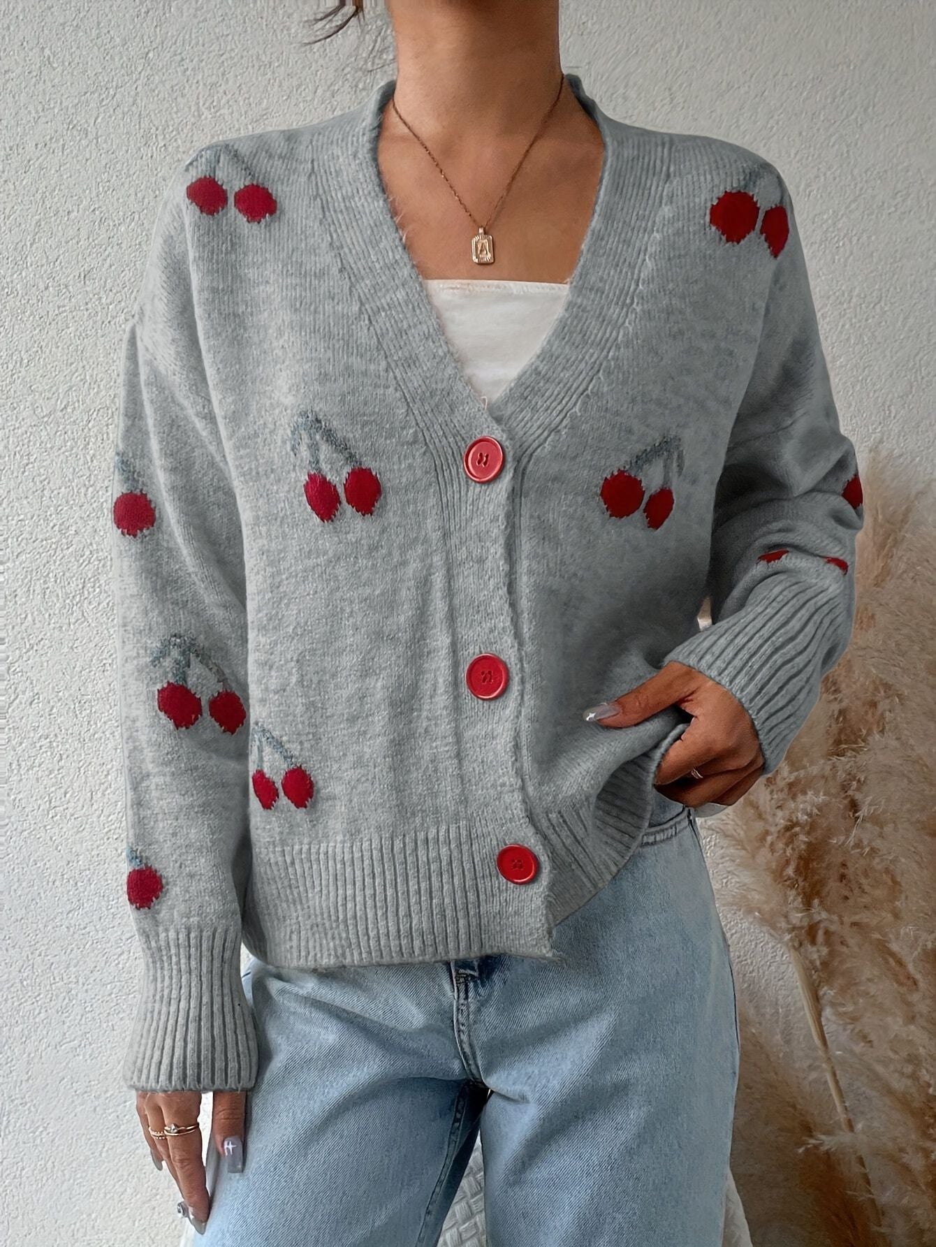 Cardigan Élégant à Manches Longues Femme 2