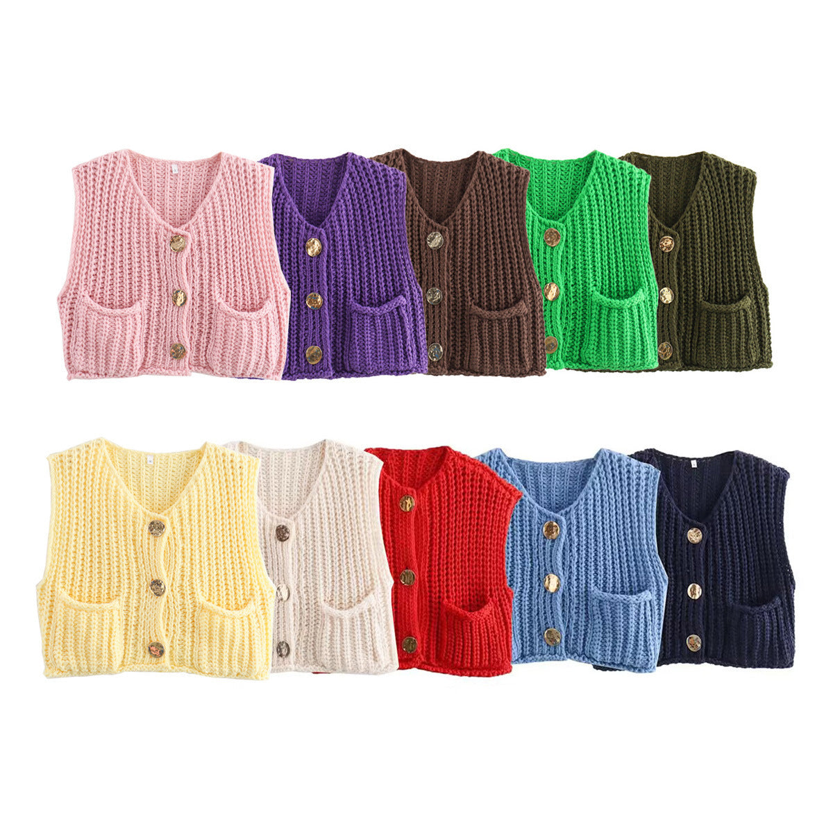 Cardigan Femme Élégant Sans Manches 5