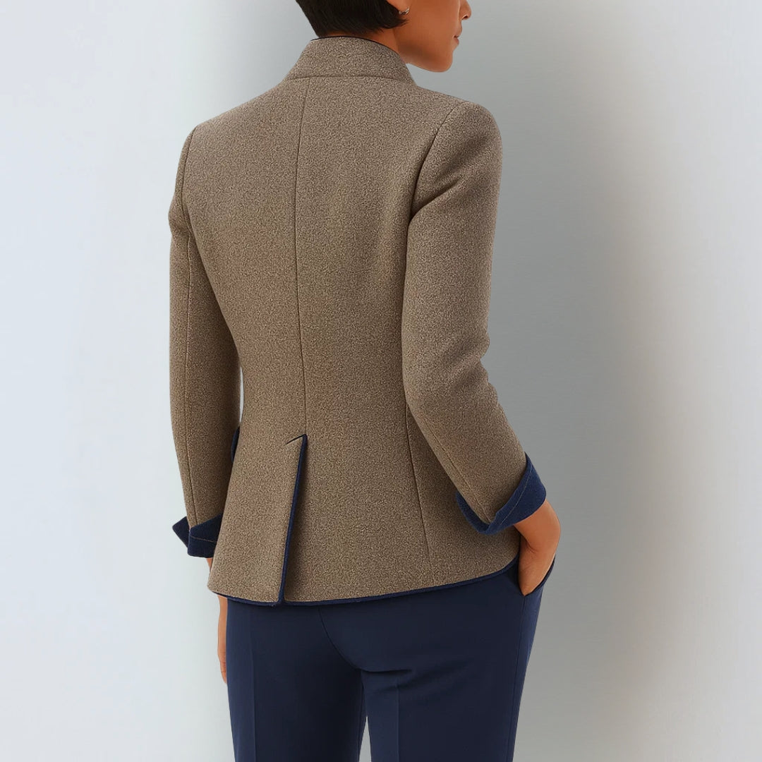 Cardigan Élégant à Col Montant pour Femme