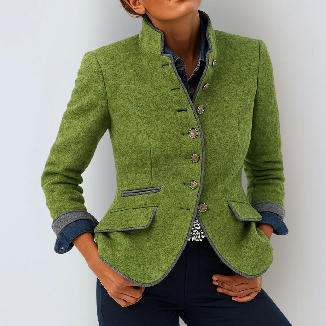 Cardigan Élégant à Col Montant pour Femme